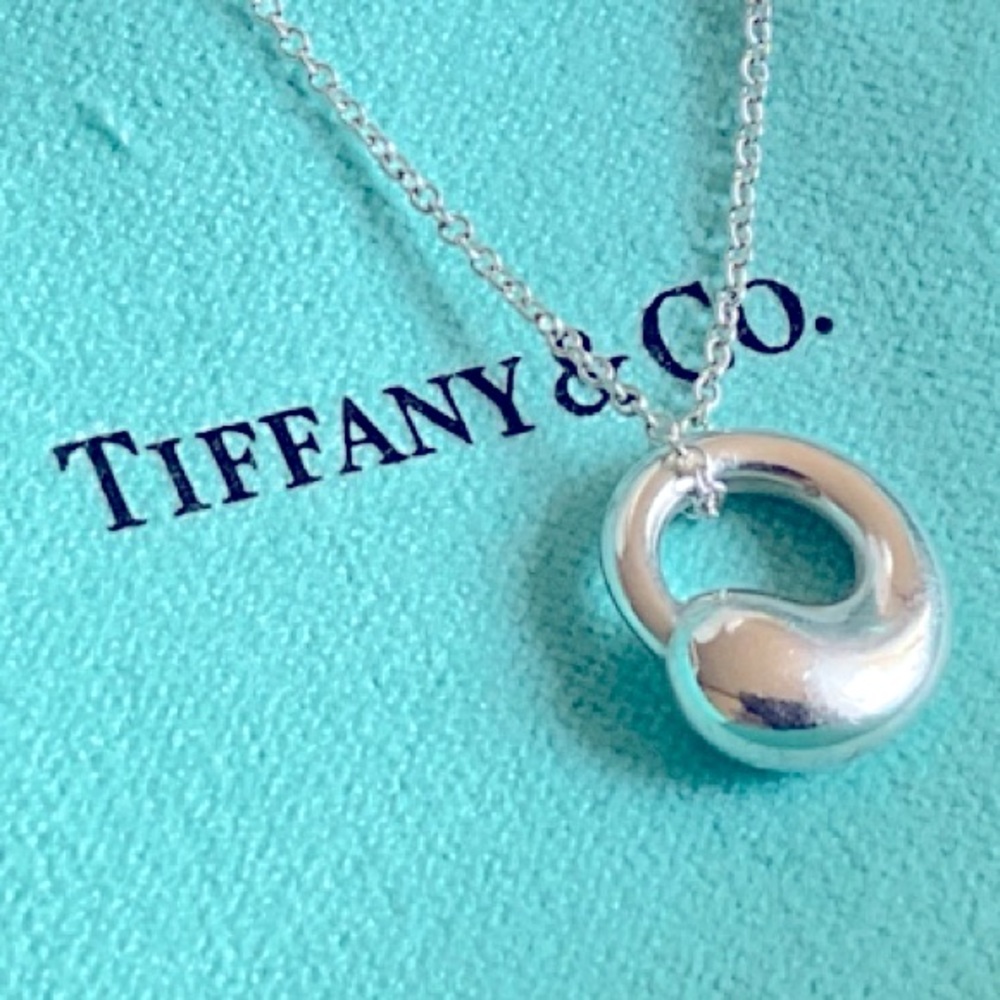 Authentic Tiffany & Co. Elsa Peretti Eternal Circle 925 Pendant Necklace